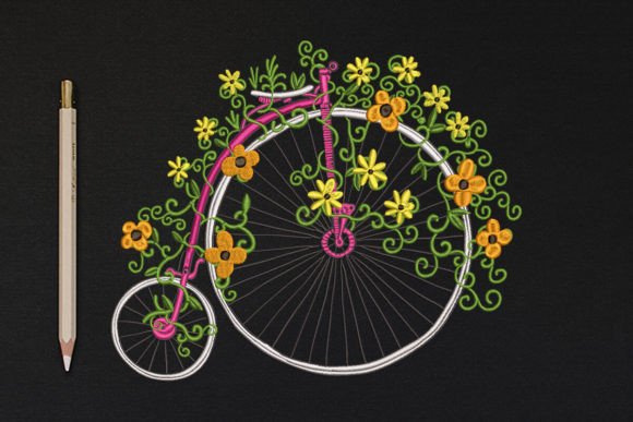 Bicycle Floral: A Seasonal Embroidery Gem
