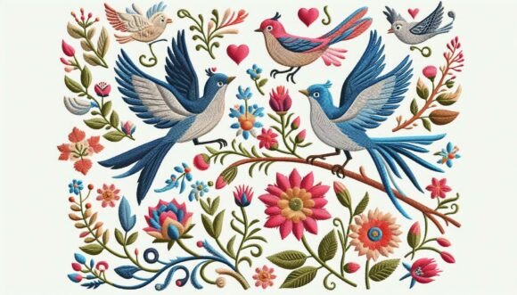 Embroidery Floral Birds Review for Real Projects