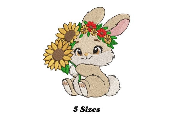Floral Cute Rabbit Embroidery Design Review