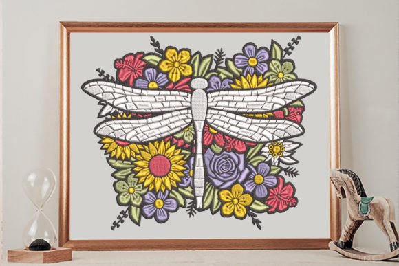 Floral Dragonfly: A Whimsical Seasonal Embroidery Staple