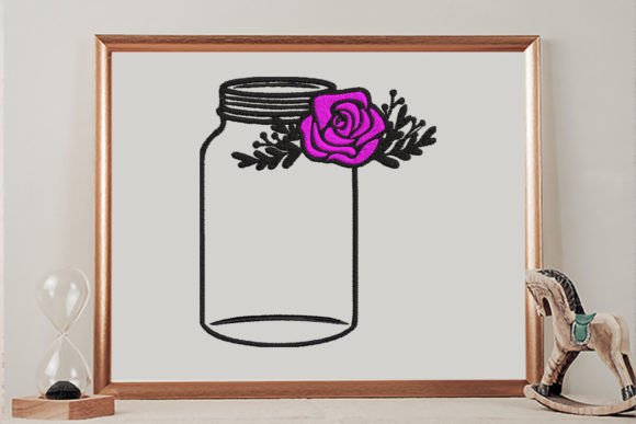 Floral Mason Jar